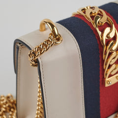 Gucci White Mini Sylvie Crossbody Bag
