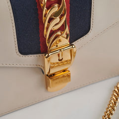 Gucci White Mini Sylvie Crossbody Bag