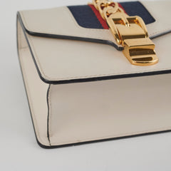Gucci White Mini Sylvie Crossbody Bag