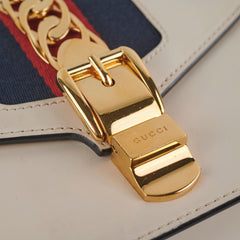 Gucci White Mini Sylvie Crossbody Bag
