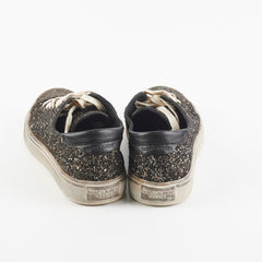 Saint Laurent Black Glitter Sneakers Size 35