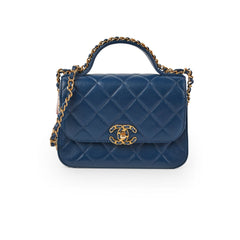 Chanel 19 Top Handle Chain Navy Bag (Copy)