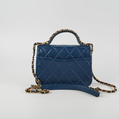 Chanel 19 Top Handle Chain Navy Bag