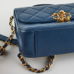 Chanel 19 Top Handle Chain Navy Bag