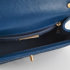 Chanel 19 Top Handle Chain Navy Bag