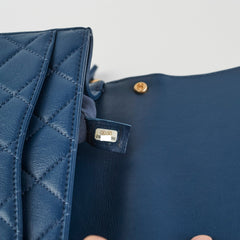 Chanel 19 Top Handle Chain Navy Bag