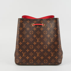 Louis Vuitton Neo Noe Red Monogram Shoulder Bag