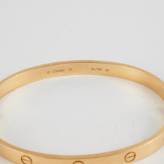 Cartier Love Bracelet Yellow Gold Size 21