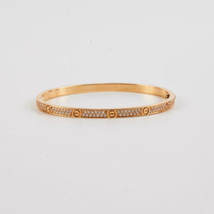 Cartier Love Small Pave Diamonds Yellow Gold Size 16