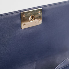 Chanel Old Medium Boy Lambskin Navy Bag