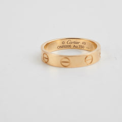 Cartier Love Ring Wedding Band Yellow Gold Size 49