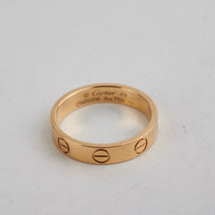 Cartier Love Ring Wedding Band Yellow Gold Size 49