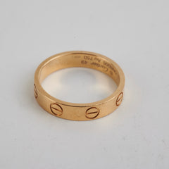 Cartier Love Ring Wedding Band Yellow Gold Size 49