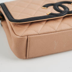 Chanel Beige Chain Flap Shoulder Bag