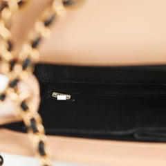 Chanel Beige Chain Flap Shoulder Bag