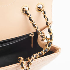 Chanel Beige Chain Flap Shoulder Bag