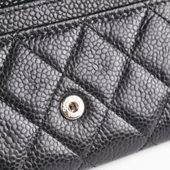 Chanel Caviar Flap Cardholder Black