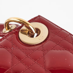 Christian Dior Lady Dior Mini Patent Red
