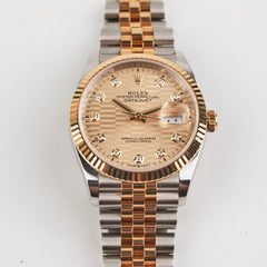 Rolex Datejust 36mm Two Toned with Diamonds Watch 126233