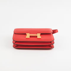 Hermes Constance 18 Epsom Rouge Casaque A Stamp