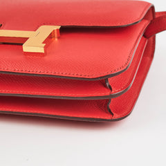 Hermes Constance 18 Epsom Rouge Casaque A Stamp