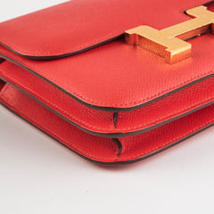 Hermes Constance 18 Epsom Rouge Casaque A Stamp