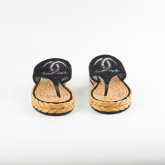 Chanel Sandals Black Size 40.5