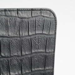 Saint Laurent Black Croc Embossed Universite Crossbody