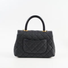 Chanel Small Coco Handle Caviar Black