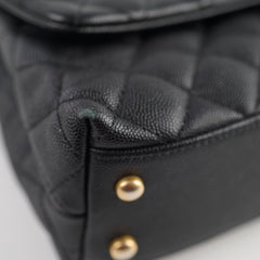 Chanel Small Coco Handle Caviar Black