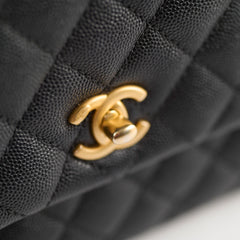Chanel Small Coco Handle Caviar Black