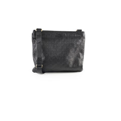 Gucci monogram leather satchel black