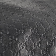 Gucci monogram leather satchel black