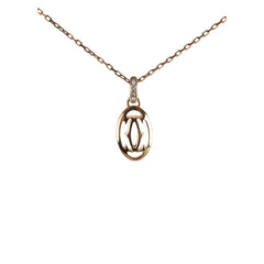 Cartier Logo Necklace Rose Gold