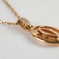 Cartier Logo Necklace Rose Gold