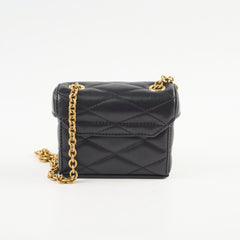 Saint Laurent Micro June Leather Crossbody Black