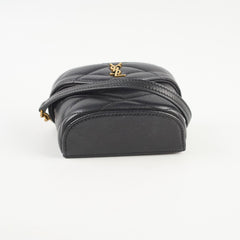Saint Laurent Micro June Leather Crossbody Black