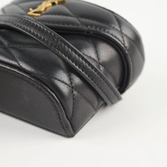 Saint Laurent Micro June Leather Crossbody Black