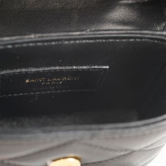 Saint Laurent Micro June Leather Crossbody Black