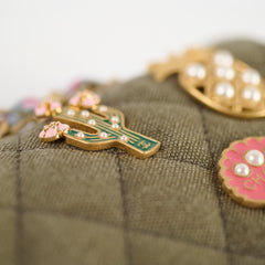 Chanel Medium M/L Classic Flap Khaki Denim