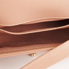 Chanel Old Medium Boy Caviar Beige