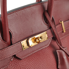Hermes Birkin 30 Clemence/Swift Rouge