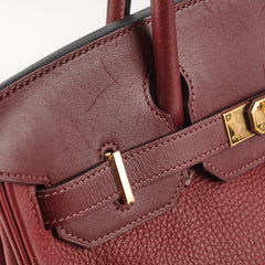 Hermes Birkin 30 Clemence/Swift Rouge