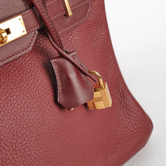 Hermes Birkin 30 Clemence/Swift Rouge