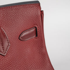 Hermes Birkin 30 Clemence/Swift Rouge