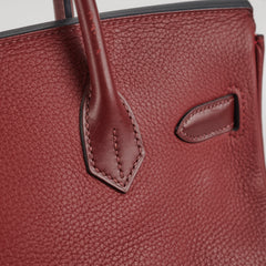 Hermes Birkin 30 Clemence/Swift Rouge