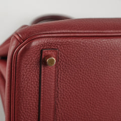 Hermes Birkin 30 Clemence/Swift Rouge