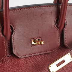 Hermes Birkin 30 Clemence/Swift Rouge