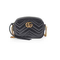 Gucci Mini Marmont Camera Bag Black
