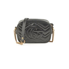 Gucci Mini Marmont Camera Bag Black